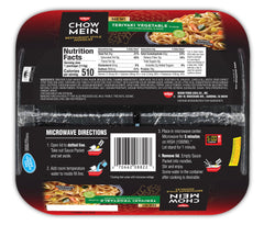 NISSIN Chow Mein ingredients including bok choy and carrots for speedy dinners