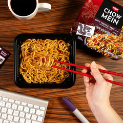 NISSIN Spicy Teriyaki Beef sauce packet adds authentic flavor quickly.