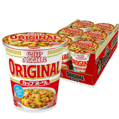 Nissin Cup Noodle Original cup front view, classic flavor for quick meals
