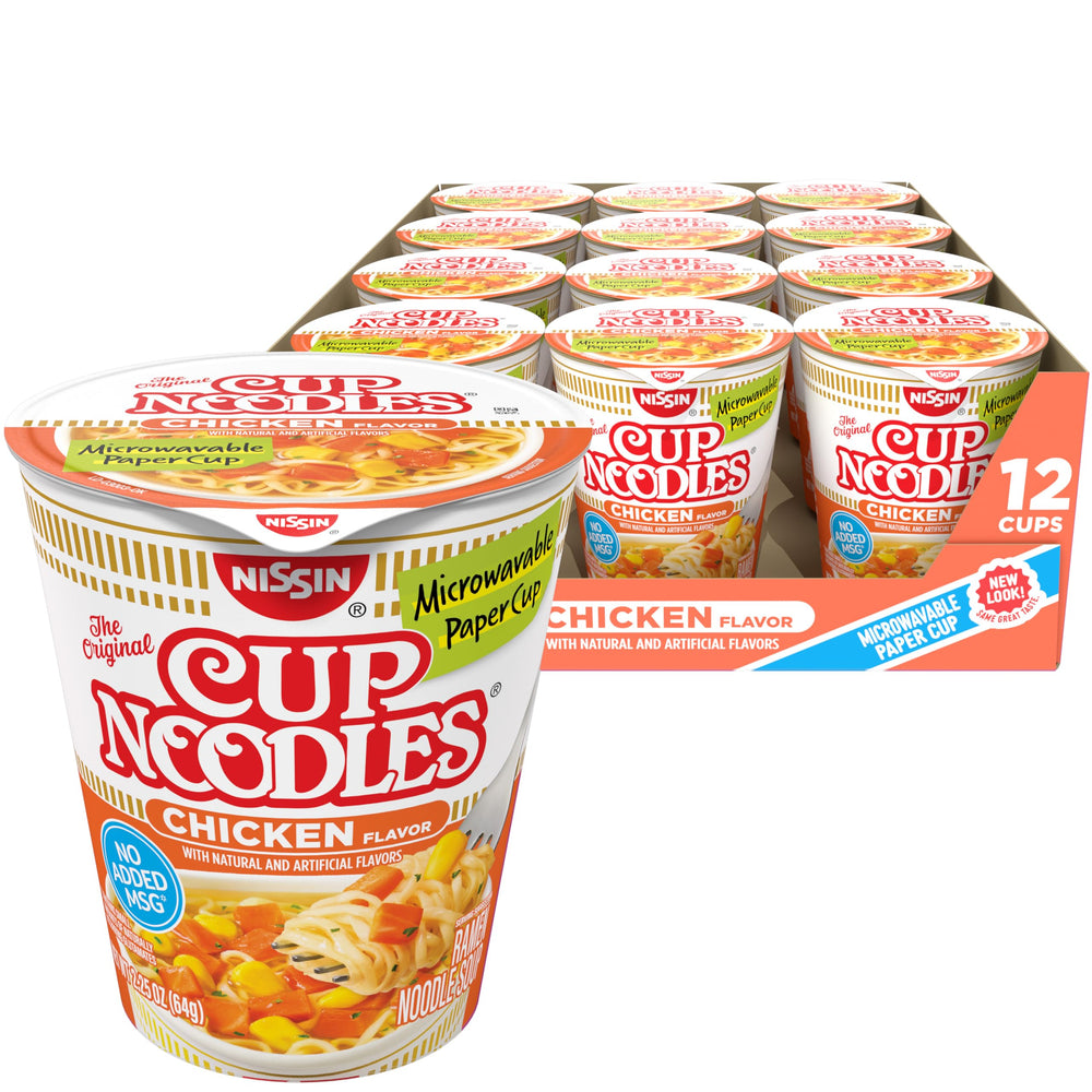 Nissin Cup Noodles Chicken cup front view for quick meals