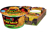 NISSIN Hot & Spicy Fire Wok sauce packet close-up for bold flavor boost.