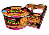 NISSIN Hot & Spicy Fire Wok steaming bowl for a bold, quick meal.