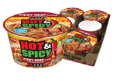 Nissin Hot and Spicy ramen six-pack for quick meals