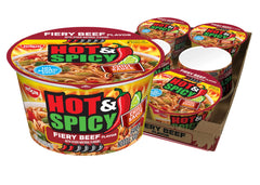Nissin Hot and Spicy ramen six-pack for quick meals