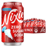 Nixie Classic Cola can front, highlighting zero sugar and organic ingredients, for a guilt-free refresh.