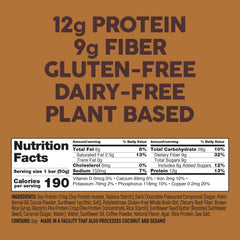No Nuts! Caramel Mocha bar closeup shows chocolate drizzle and caramel layers for a rich flavor.