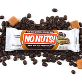 No Nuts! Caramel Mocha bar package front highlights branding and on-the-go protein.