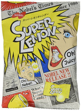 Nobel extreme sour lemon candy bag shows three-layer intensity for bold flavor exploration.