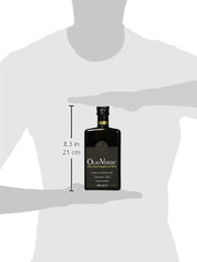 Olio Verde features Nocellara del Belice olives from Sicily signaling premium origin.