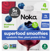 NOKA Blueberry Beet smoothie pouch front view for on-the-go energy