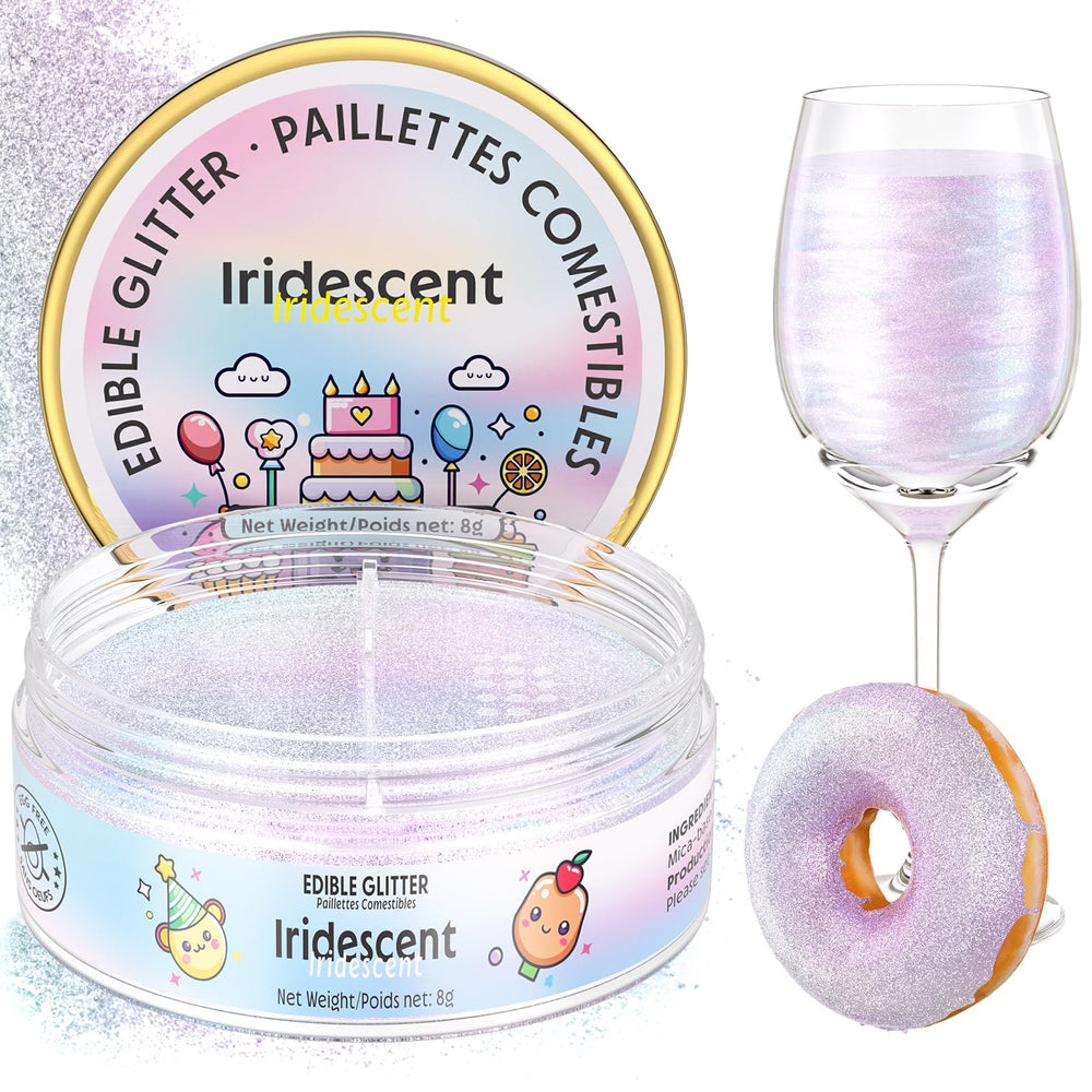Nomeca edible glitter bottle-pour shows easy sprinkling for drinks and desserts