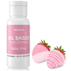 Nomeca pink oil-based chocolate coloring bottle pour for vivid chocolate color