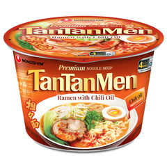 Nongshim Gourmet Tantanmen packaging shows premium microwavable ramen for quick meals