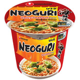 Nongshim Neoguri Spicy Seafood Cup front view, bold flavor ready in minutes