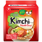 Nongshim ramen kimchi broth bowl shows steam and vibrant color for a quick flavorful meal.