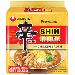Nongshim Shin Gold noodles-in-bowl ready-to-serve meals in minutes.