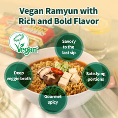 Nongshim Shin Green dried mushroom pieces provide earthy depth.