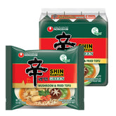 Nongshim Shin Green vegan ramen broth with vegetables for a comforting meal.