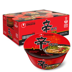 Nongshim Shin Ramyun Bowl with spicy broth ready in minutes