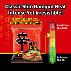 Microwave-ready Shin Ramyun for a speedy, satisfying meal on busy days.