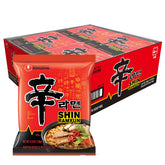 Nongshim Shin Ramyun spicy broth pour for a quick, comforting dinner at home.