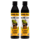 Nonna Pia’s Classic Balsamic Glaze bottle ready for a salad finish.