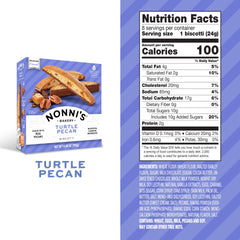 Chocolate-dipped pecan biscotti by Nonni's pairs beautifully with tea or espresso.