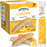 Nonni's Limone biscotti, individually wrapped for travel-friendly freshness and crunch