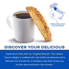Nonnis Originali almond biscotti pair with tea or dessert wine.