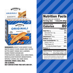 Close-up of almonds in Nonni's biscotti highlighting authentic flavor and quality ingredients.