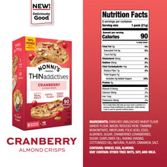 Twice-baked close-up shows the crunchy- chewy bite with almonds and cranberries.