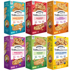 Nonni's THINaddictives mango coconut cookies deliver a light, crunchy tropical snack.
