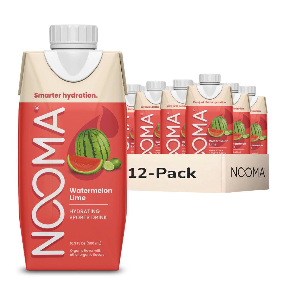 NOOMA Hydrating Sports Drink Watermelon Lime bottle ready for refreshing hydration during workouts