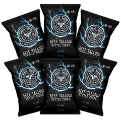 Norse Roots Odin Original Sea Salt chips six-pack, perfect for sharing at gatherings.