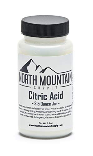 North Mountain Supply citric acid jar—pure food-grade quality for versatile kitchen and DIY uses.