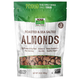 NOW Foods almonds roasted with sea salt, rich in protein and fiber
