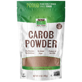 NOW Foods Carob Powder dry roasted; natural chocolate-like flavor.
