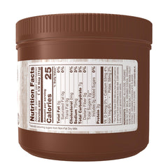 NOW Foods Cocoa Lovers Slender Hot Cocoa measured with a spoon showing monk fruit sweetness.