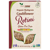 NOW Foods Living Now gluten-free rotini packaging highlights organic ingredients and allergy-friendly production.