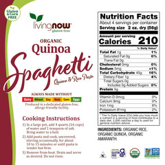 NOW Foods Quinoa Spaghetti uncooked strands ready for quick family dinners