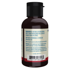NOW Foods Better Stevia Maple liquid bottle label highlighting organic stevia and non-GMO verification