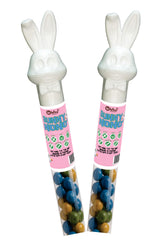 Nowhey vegan bunny-topped tubes for dairy-free Easter joy.