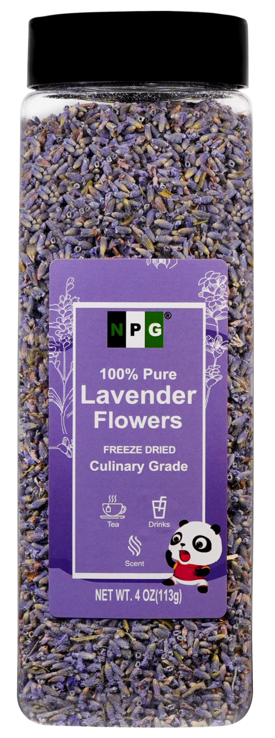 NPG freeze-dried lavender flowers ensure vibrant color and lasting aroma for teas and baking.