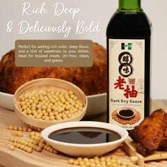 NPG Premium Dark Soy Sauce pours over a sizzling stir-fry to deepen color.