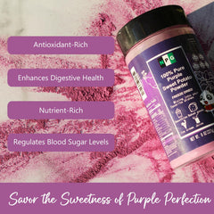 NPG Purple Sweet Potato Powder blends easily into smoothies and drinks.