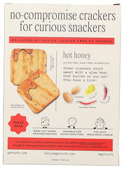 Nufs Crispy Hot Honey crackers drizzle shot, ideal for topping and dipping.