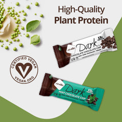 NuGo Dark Almond Sea Salt ingredients list with plant protein.