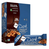 NuGo Dark Almond Sea Salt bar with rich chocolate for a protein-packed snack.