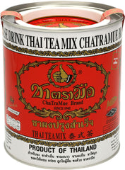 Number One Thai Tea Mix in a tin can for authentic cafe-style Thai iced tea.