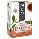 Numi Chinese Breakfast tea bags packaging—eco-friendly box
